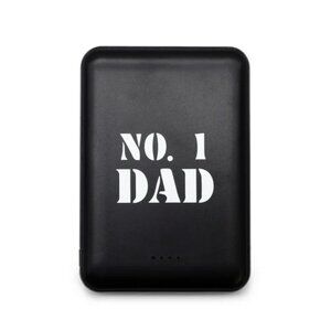 Way to Celebrate NO. 1 Dad Black Power Bank -NEW in Sealed Box